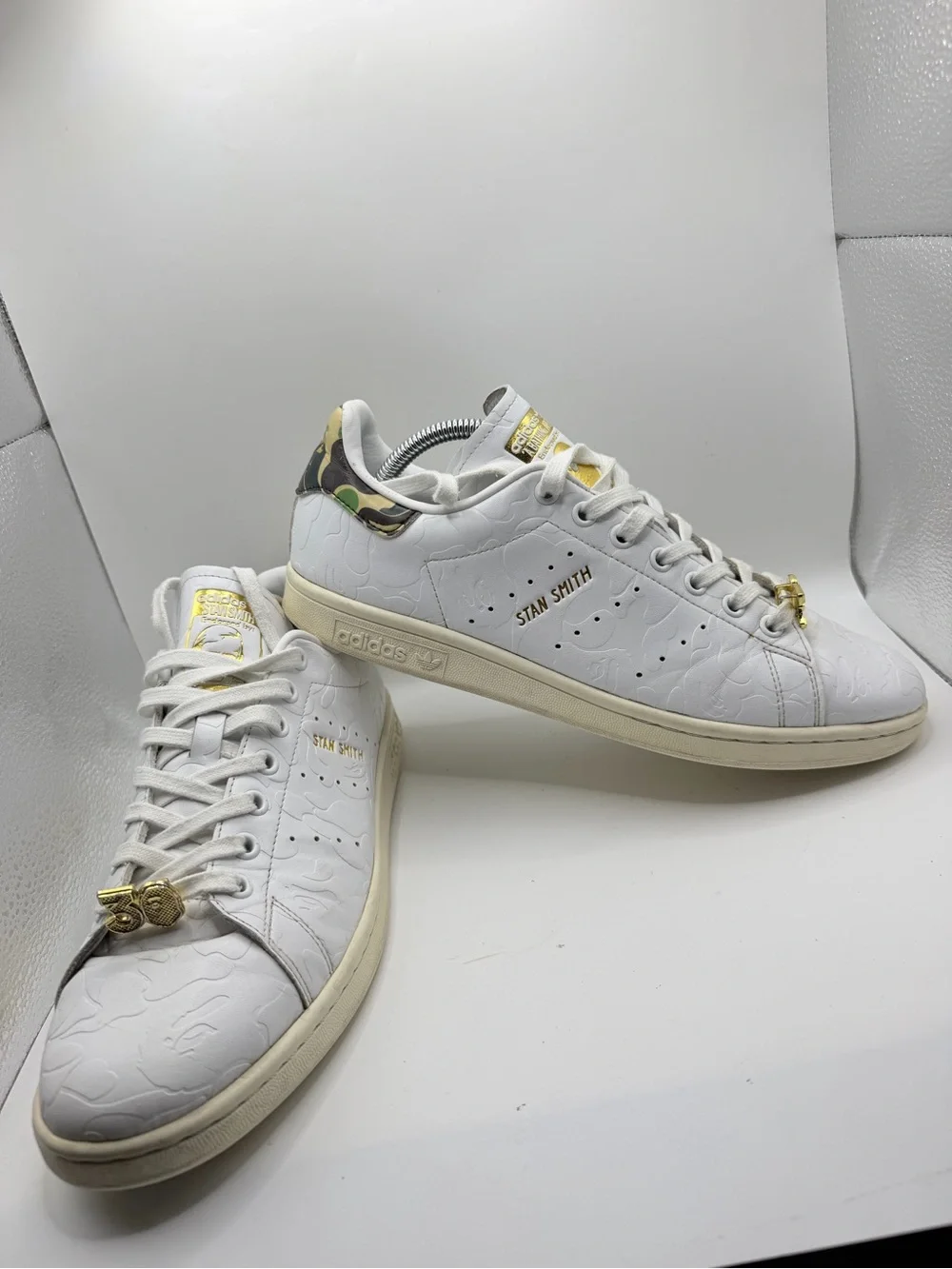 adidas Stan Smith White with Gold and Green Accents